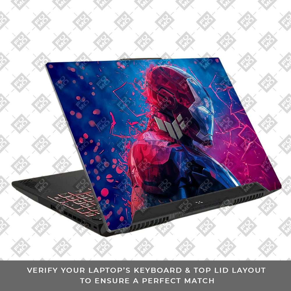 Iron Man Neon Tech Asus TUF F15 FX507 & A15 FA507 Laptop Skin