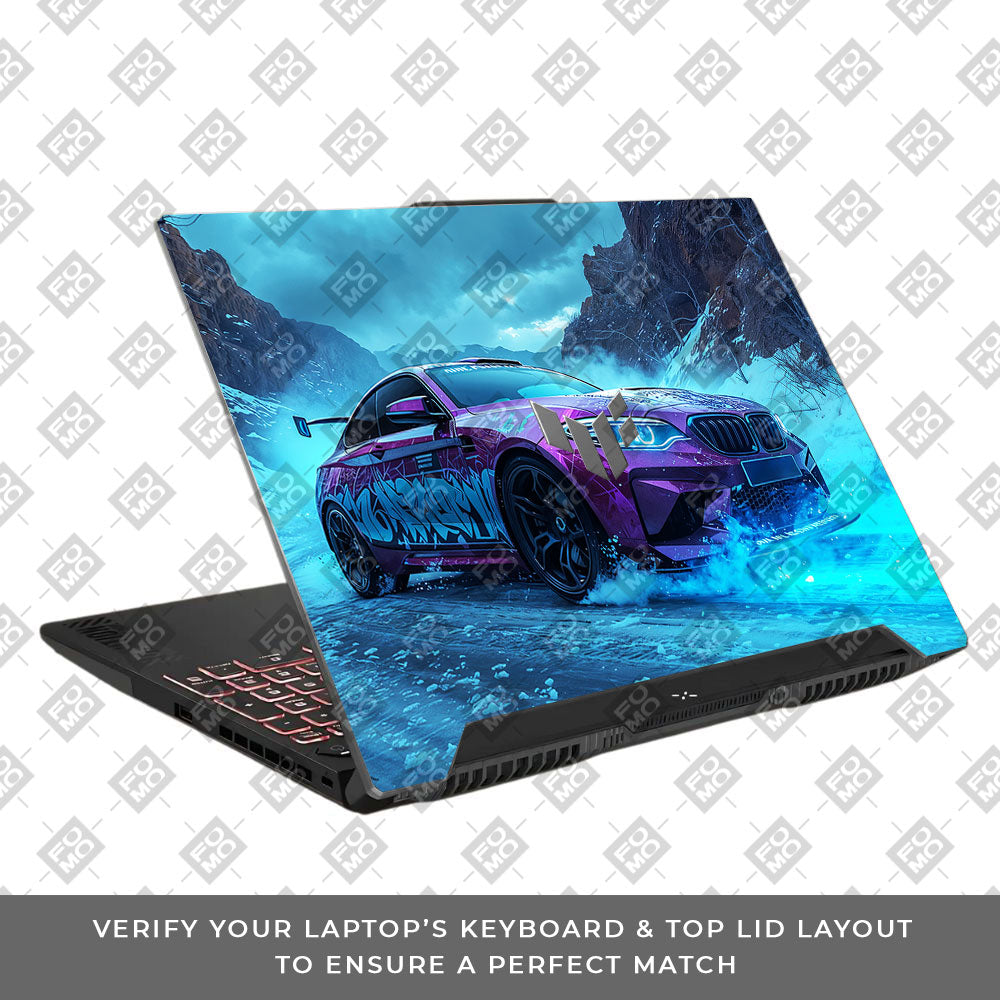 BMW Neon Drift Asus TUF F15 FX507 & A15 FA507 Laptop Skin