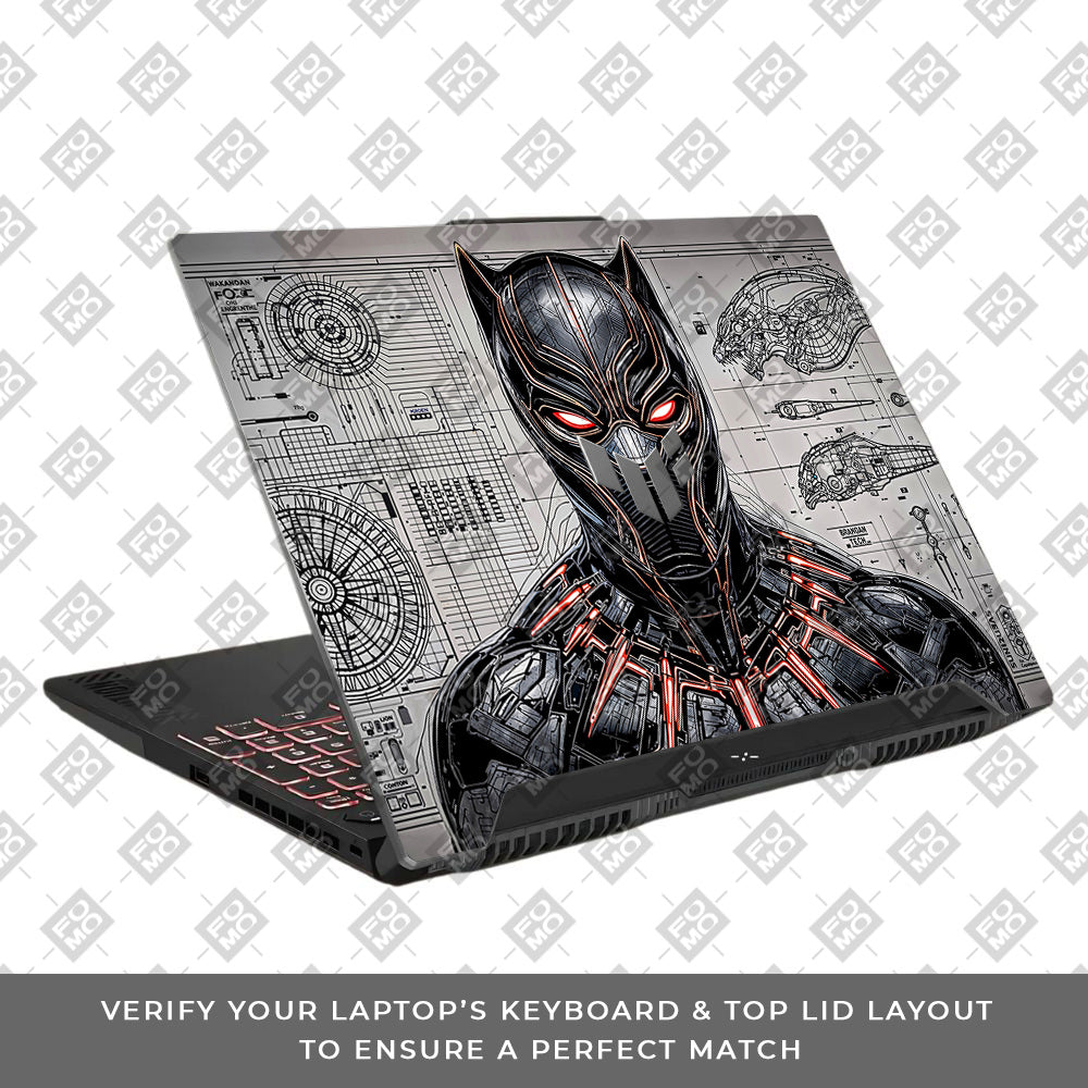 Black Panther Vibranium Tech Asus TUF F15 FX507 & A15 FA507 3D Laptop Skin