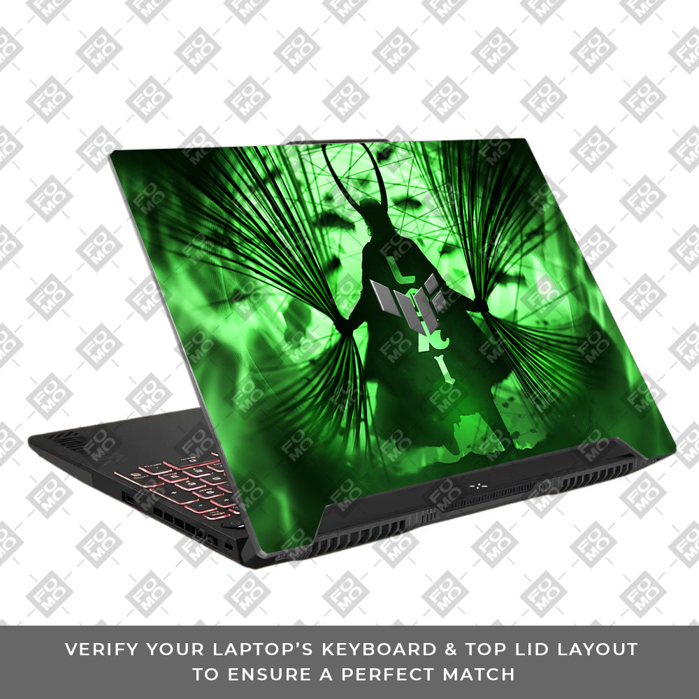 Loki's Green Aura Asus TUF F15 FX507 & A15 FA507 Laptop Skin