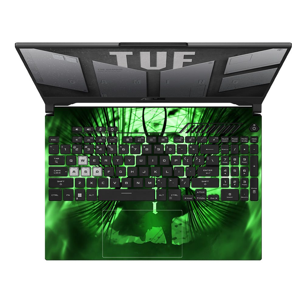 Green Aura Trickster Asus TUF F15 FX507 & A15 FA507 Laptop Skin