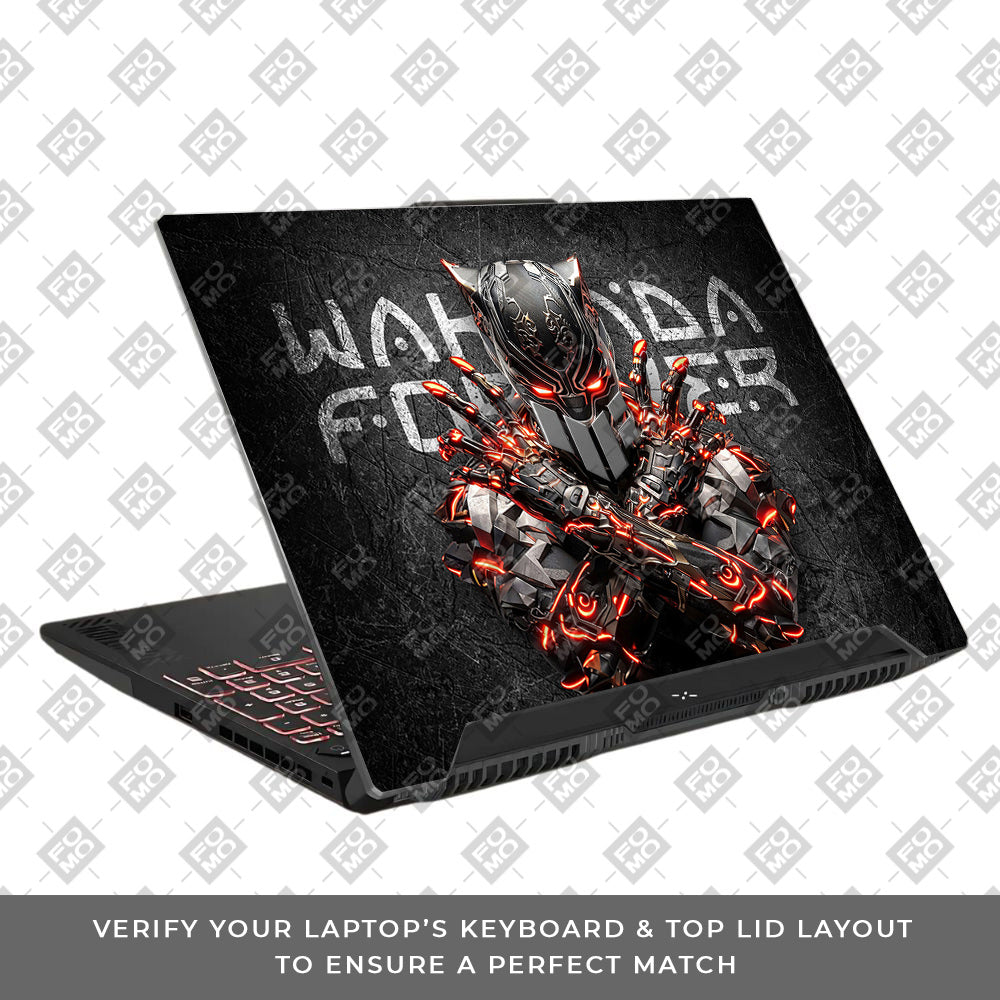 Black Panther Glowing Fury Asus TUF F15 FX507 & A15 FA507 Laptop Skin