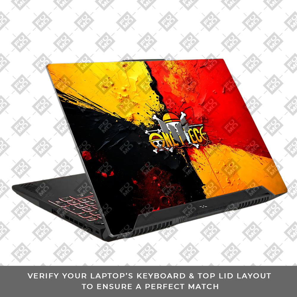 One Piece Paint Splash Asus TUF F15 FX507 & A15 FA507 Laptop Skin