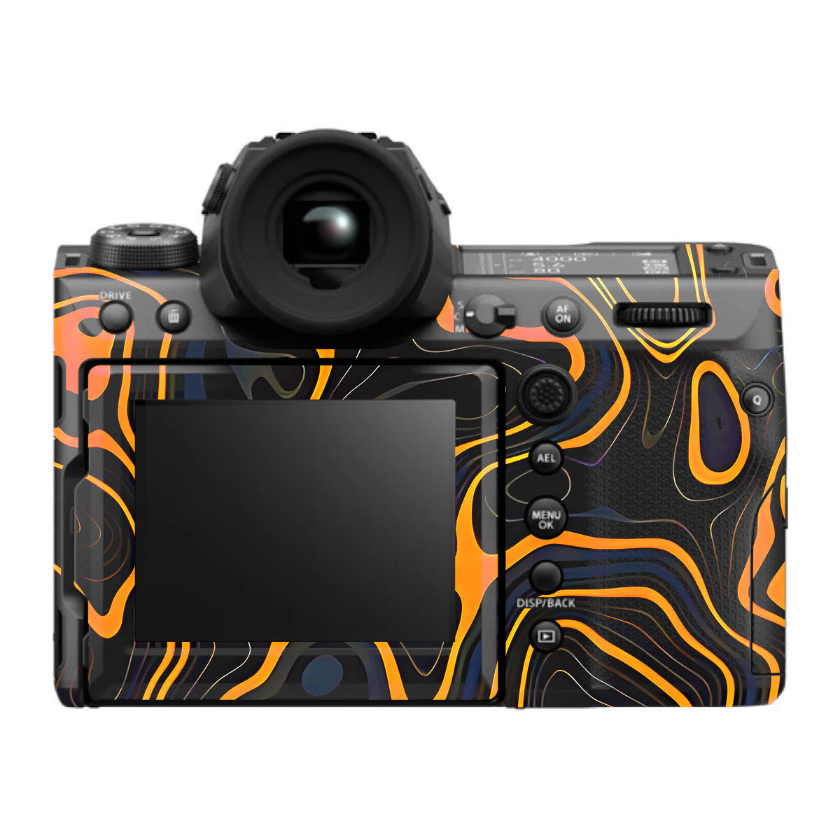 Amber Topographic Waves FujiFilm GFX 100S II Camera Skin