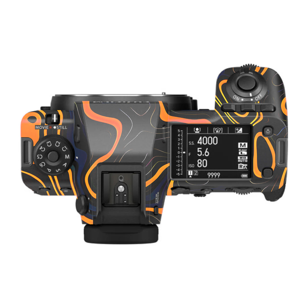 Amber Topographic Waves FujiFilm GFX 100S II Camera Skin