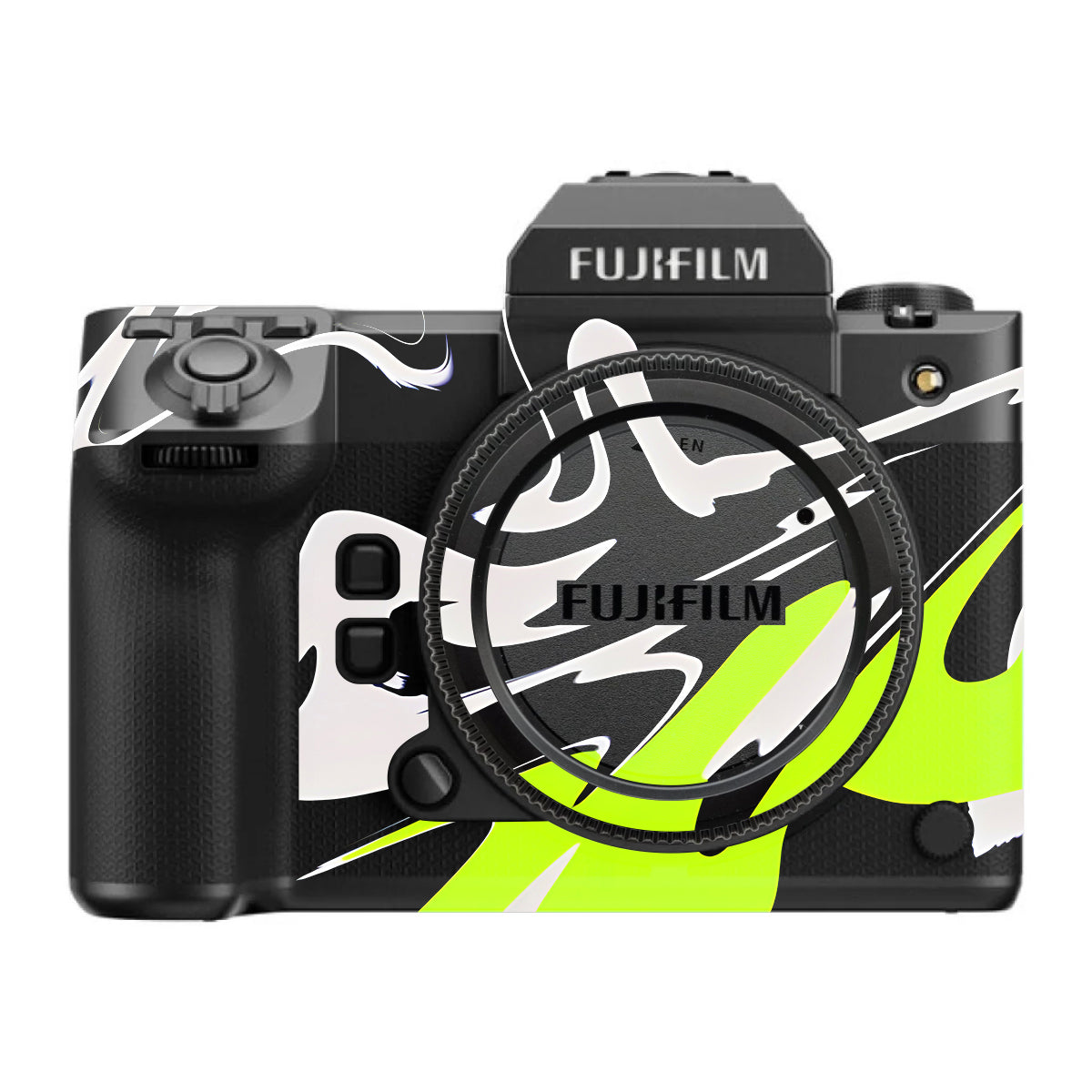 Neon Green and Black Pattern FujiFilm GFX 100S II Camera Skin