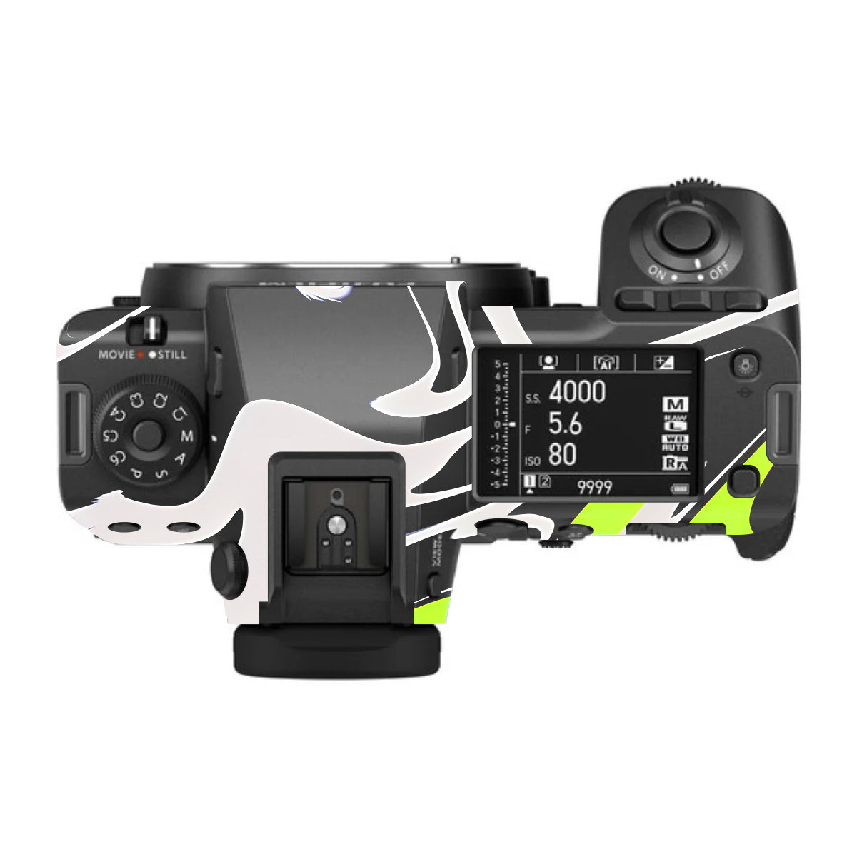 Neon Green and Black Pattern FujiFilm GFX 100S II Camera Skin
