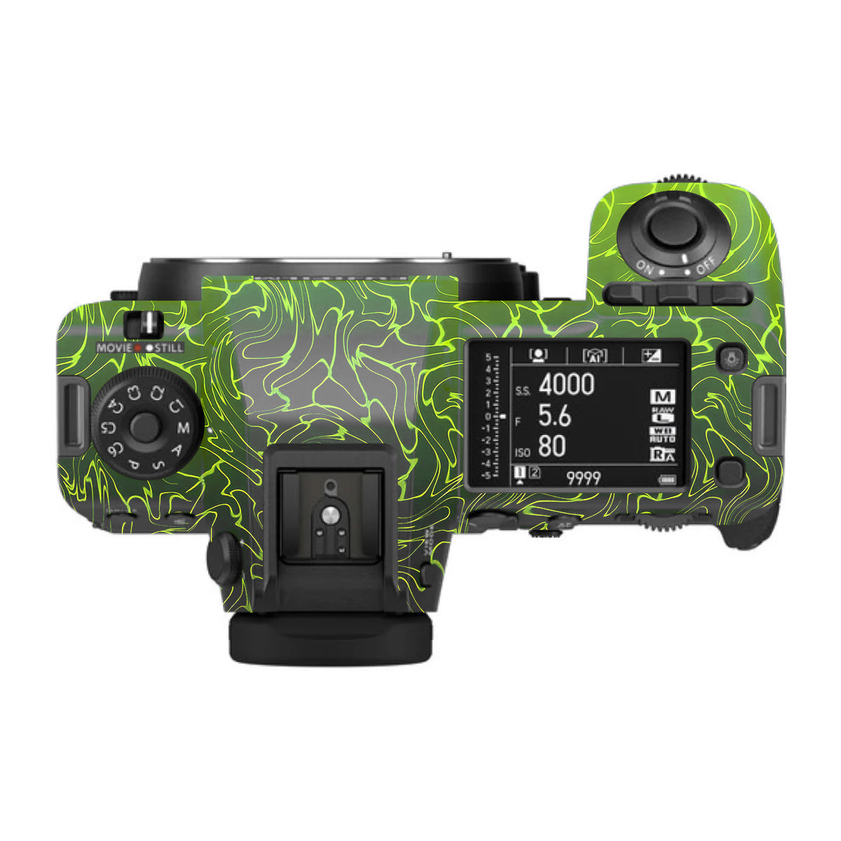 Lime Yellow to Black Gradient FujiFilm GFX 100S II Camera Skin
