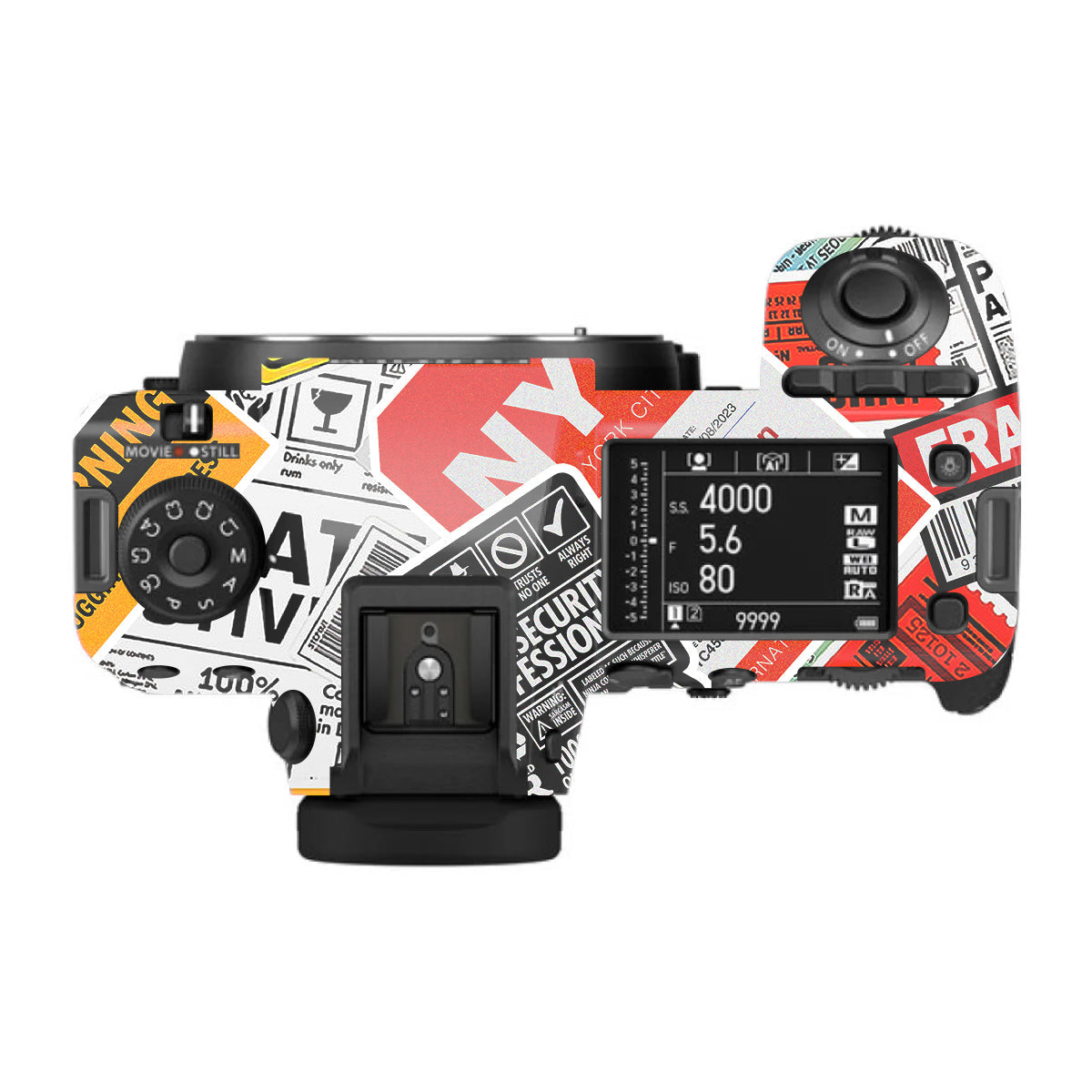 Tech Aesthetic Sticker Collage FujiFilm GFX 100S II Camera Skin