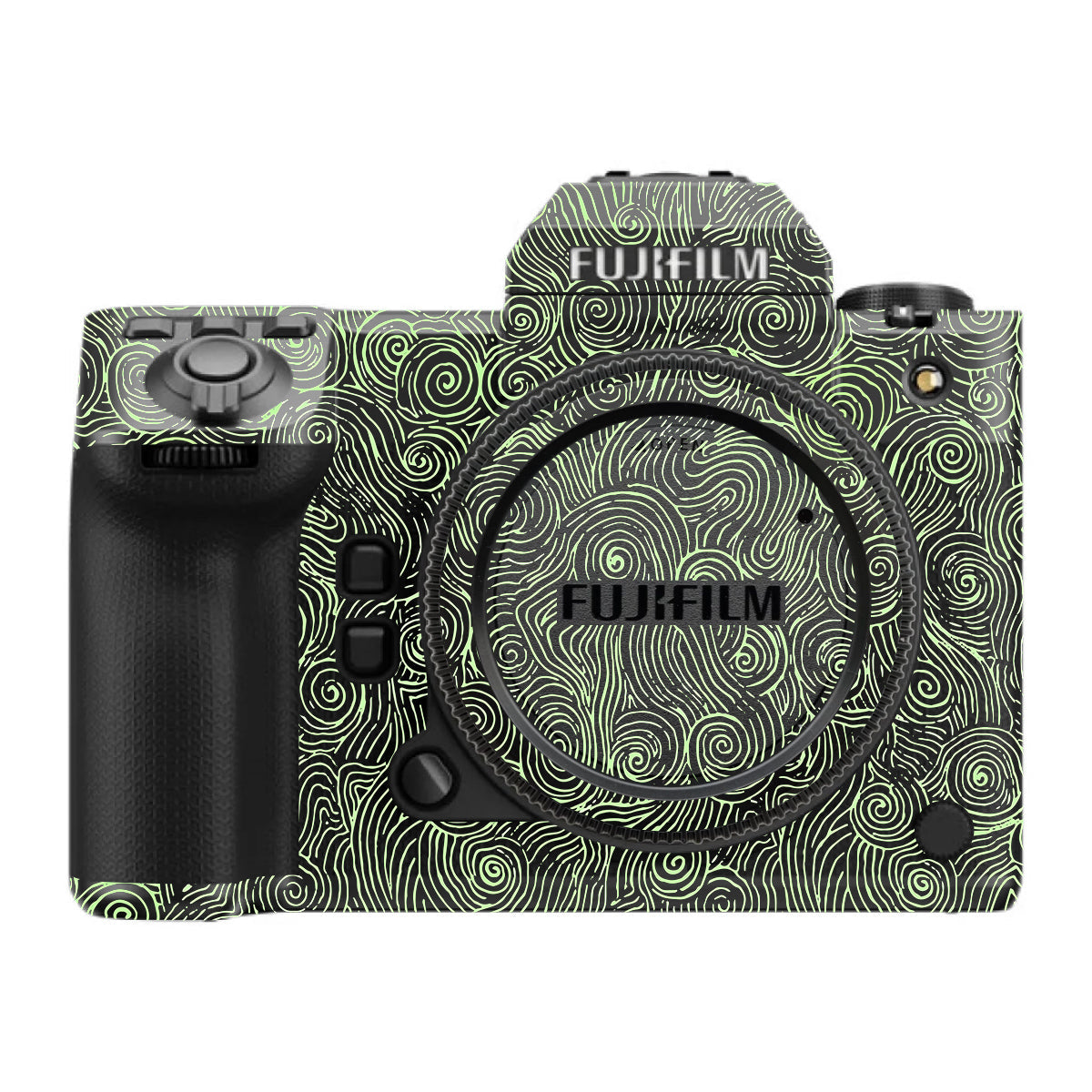 Green Spirals FujiFilm GFX 100S II Camera Skin