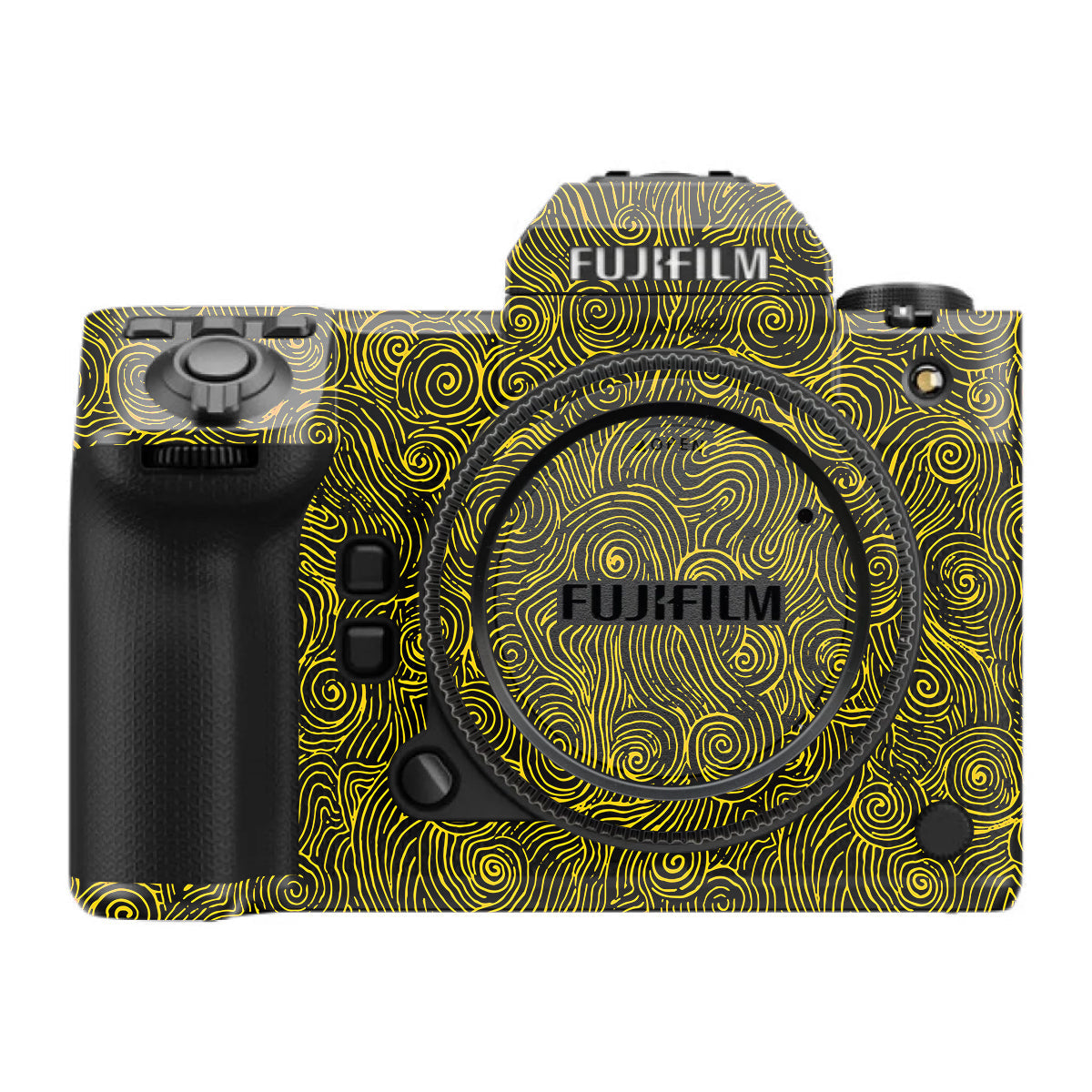 Yellow Spirals FujiFilm GFX 100S II Camera Skin