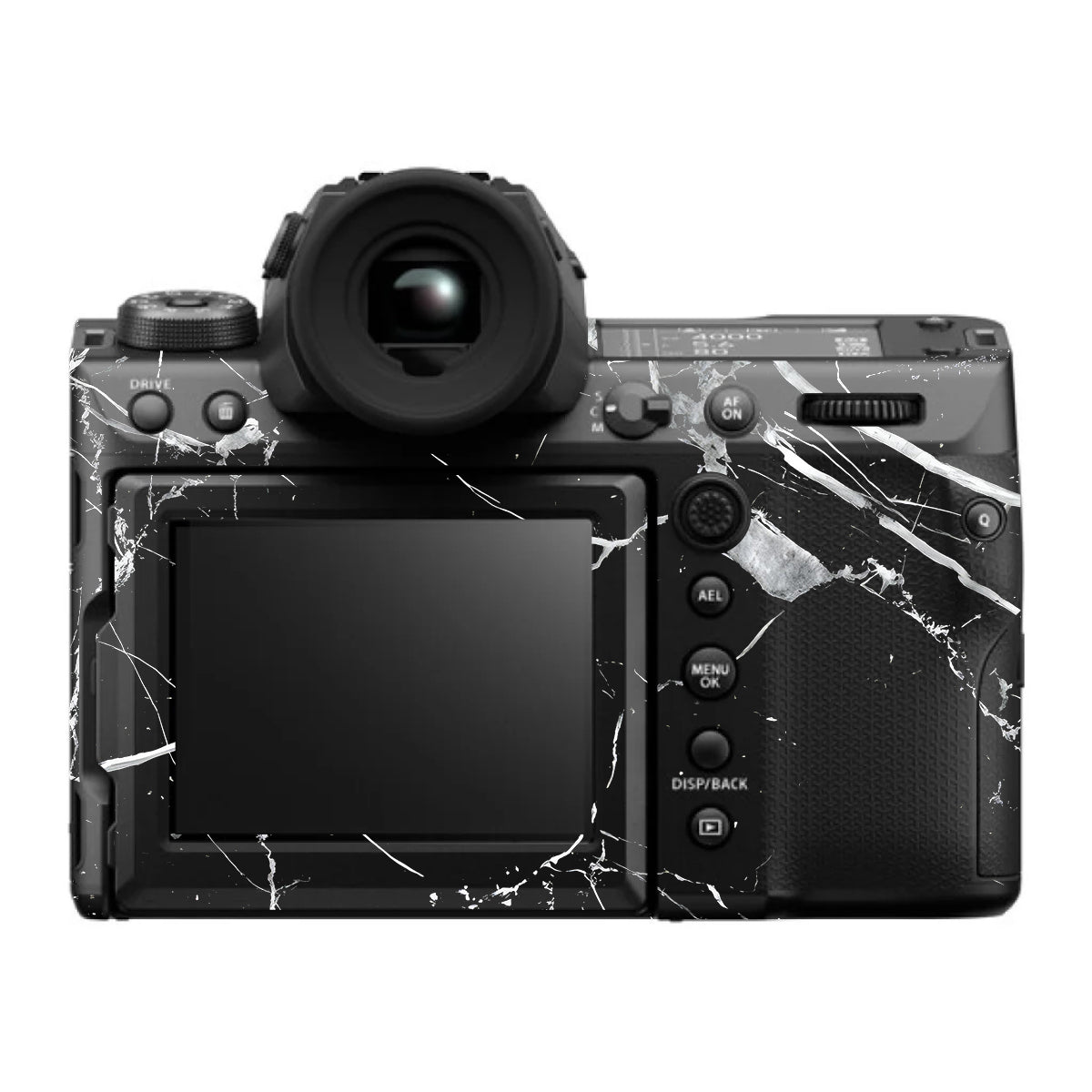 White Veins on Black FujiFilm GFX 100S II Camera Skin