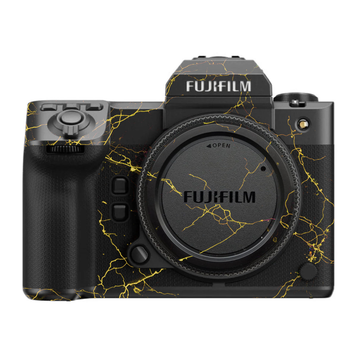 Electric Gold Veins FujiFilm GFX 100S II Camera Skin