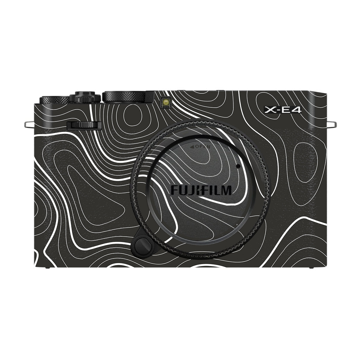 Grayscale Topographic Lines FujiFilm X-E4 Camera Skin