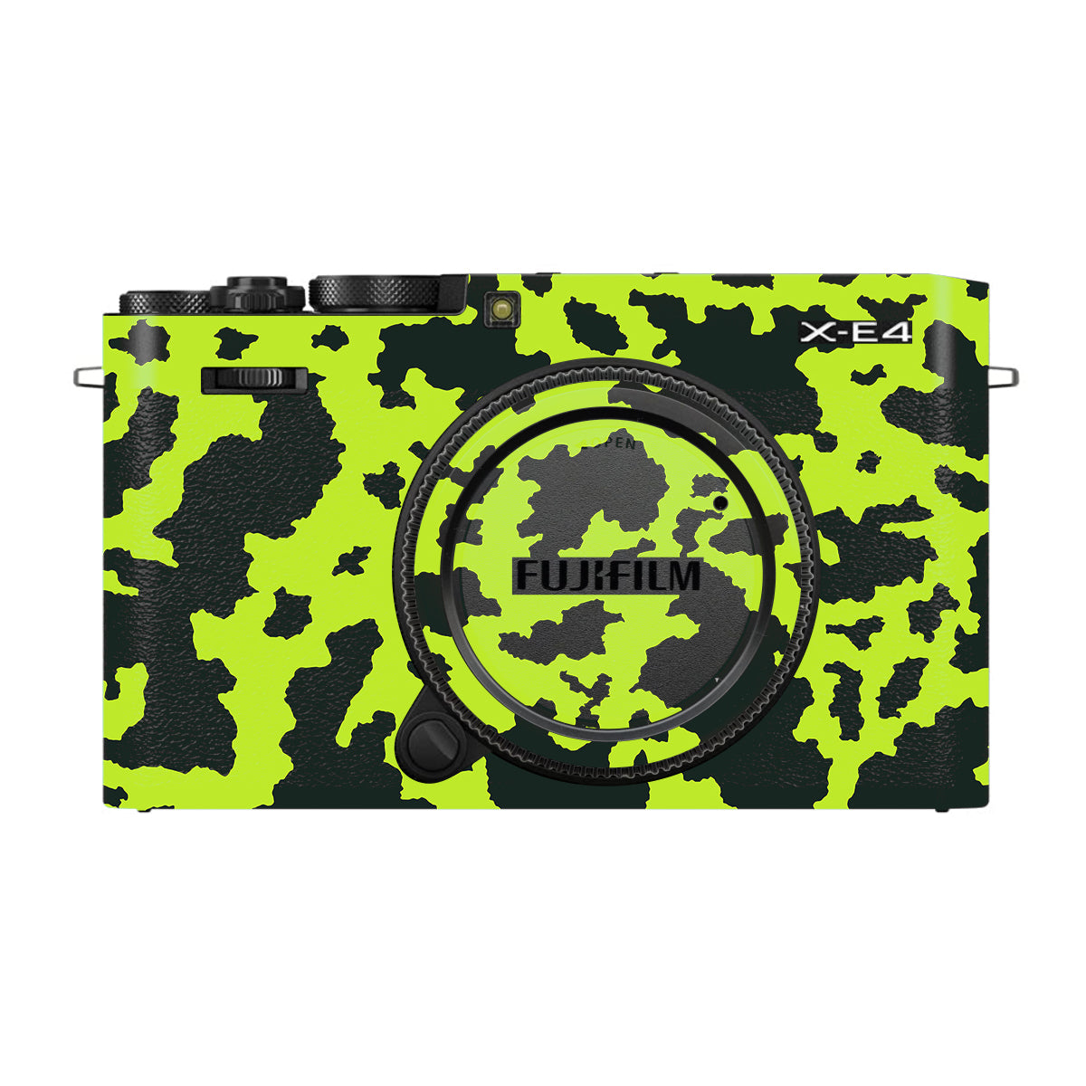 Neon Green Splatter FujiFilm X-E4 Camera Skin