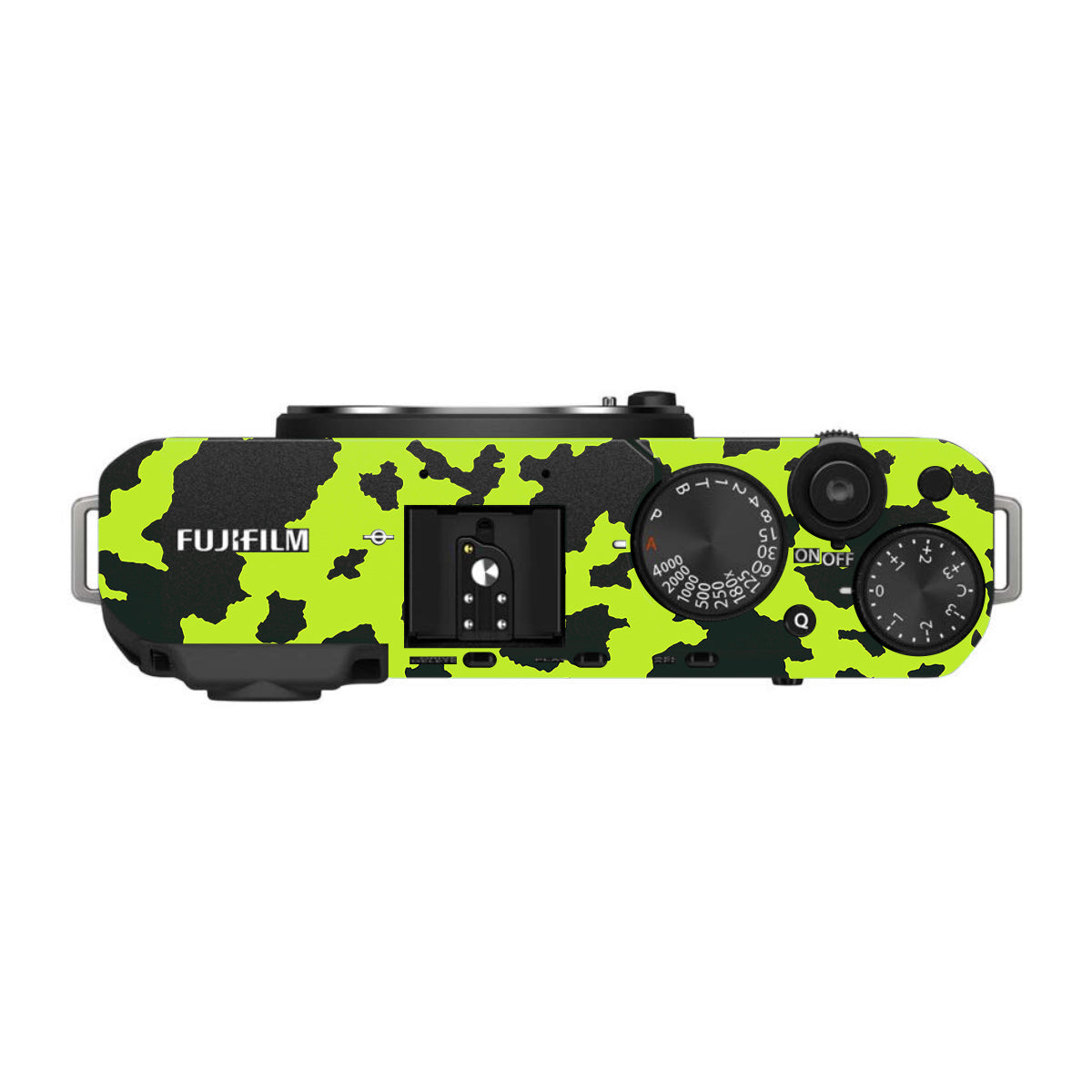 Neon Green Splatter FujiFilm X-E4 Camera Skin