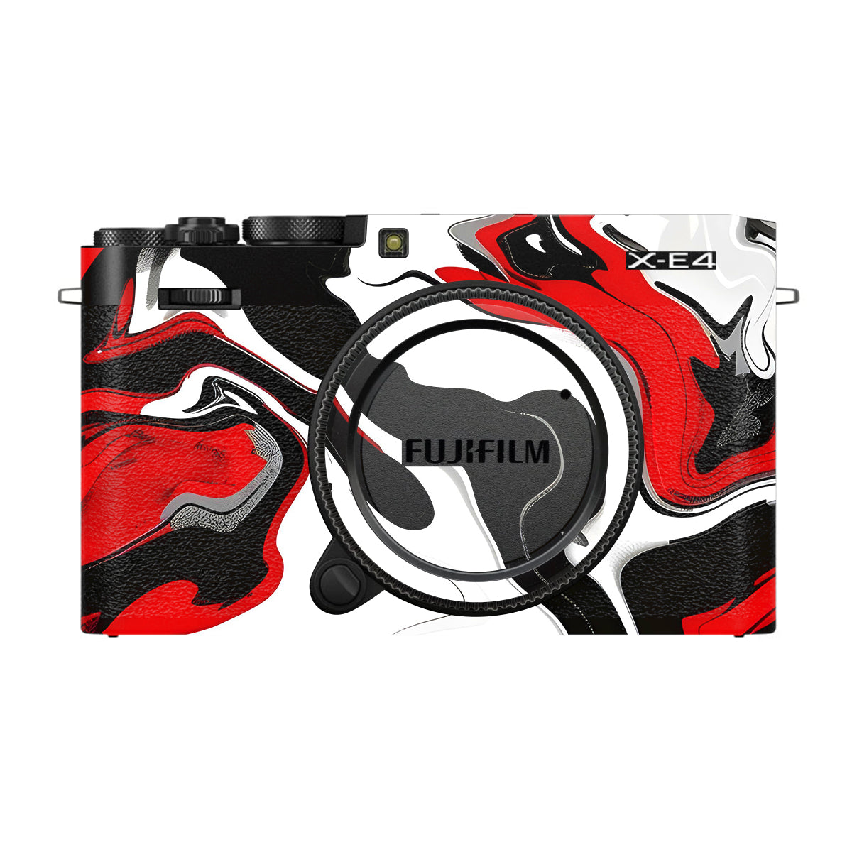 Scarlet and White Motion FujiFilm X-E4 Camera Skin