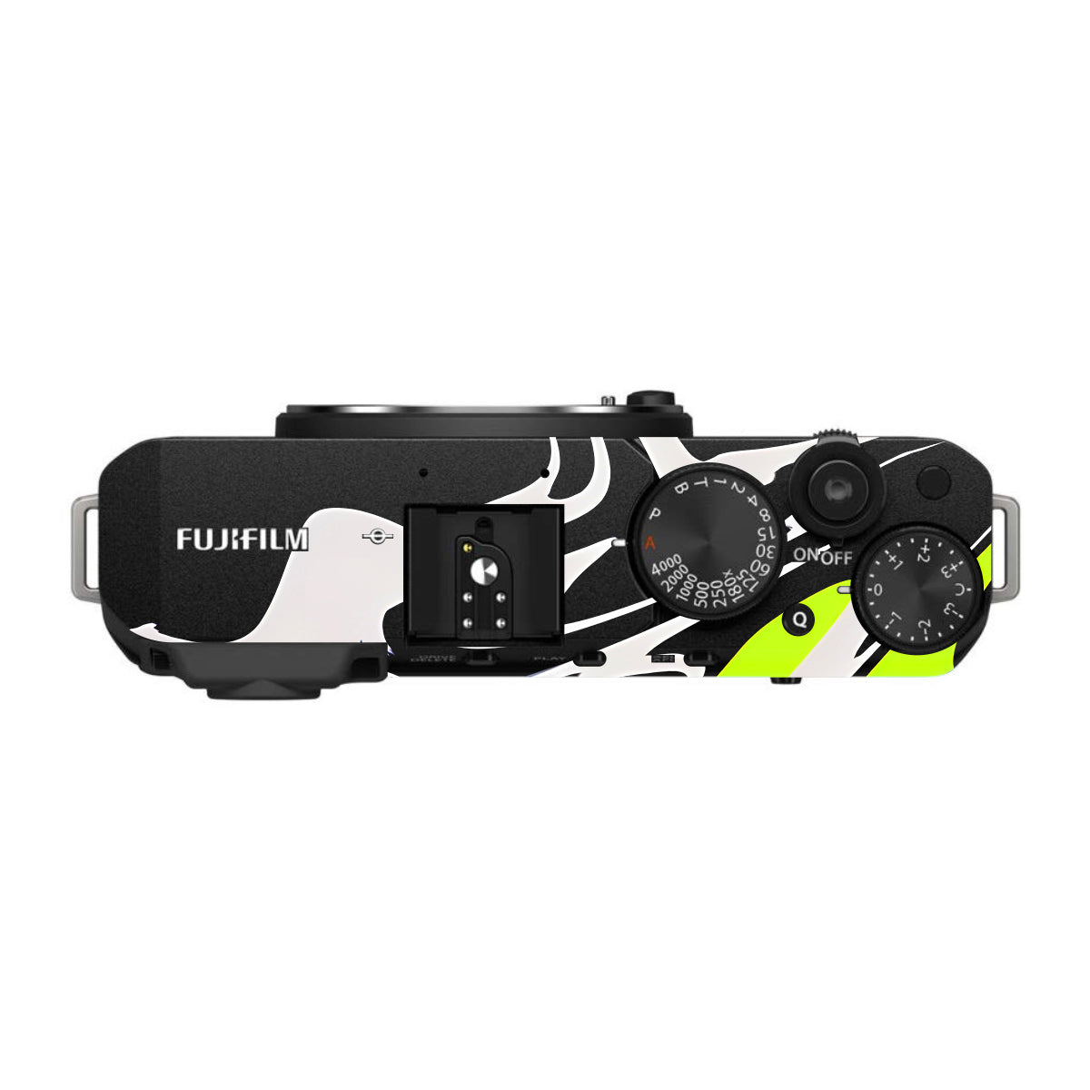 Neon Green and Black Pattern FujiFilm X-E4 Camera Skin