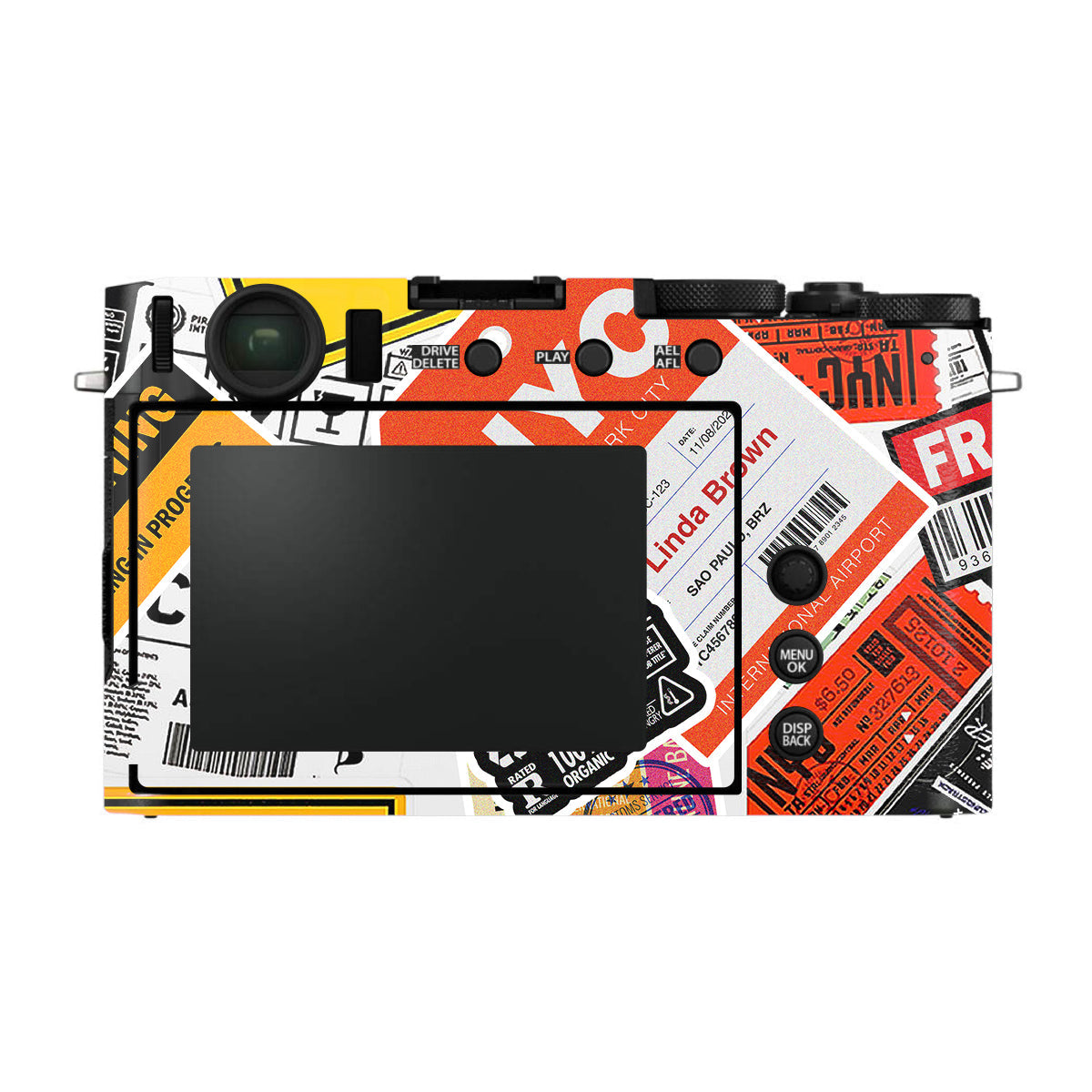 Tech Aesthetic Sticker Collage FujiFilm X-E4 Camera Skin