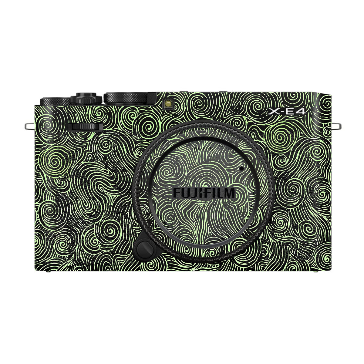 Green Spirals FujiFilm X-E4 Camera Skin