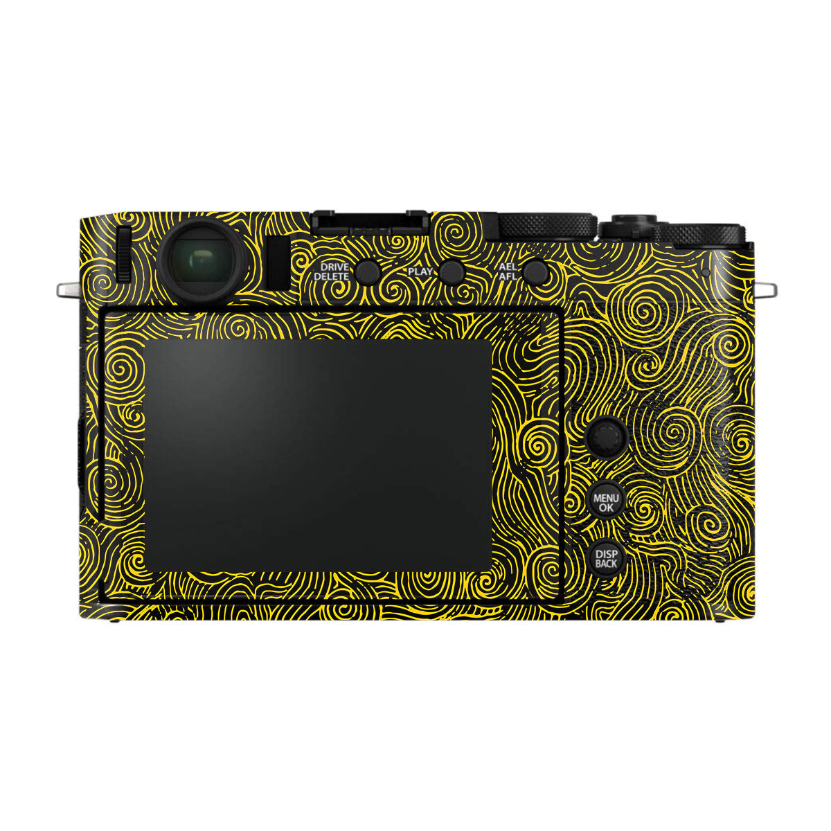 Yellow Spirals FujiFilm X-E4 Camera Skin
