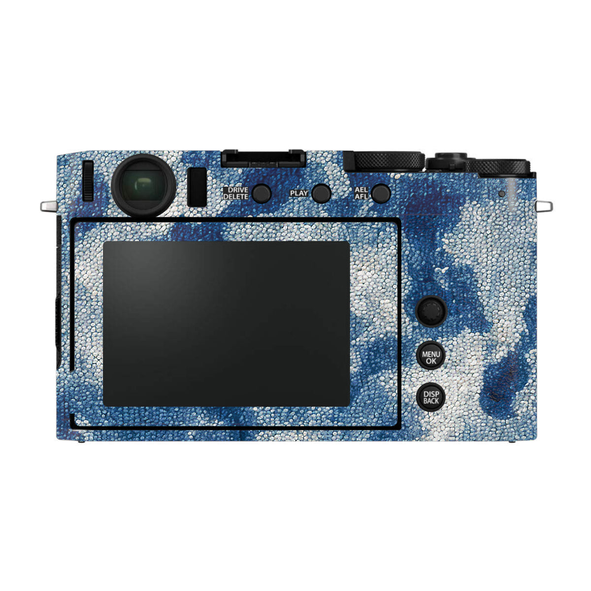 Blue Watercolor Fabric FujiFilm X-E4 Camera Skin