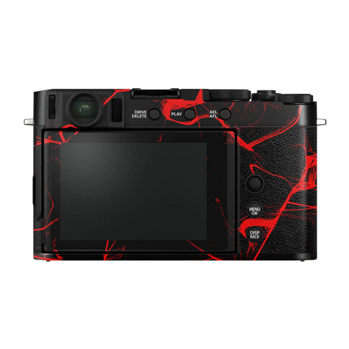 Red Neural Grid FujiFilm X-E4 Camera Skin