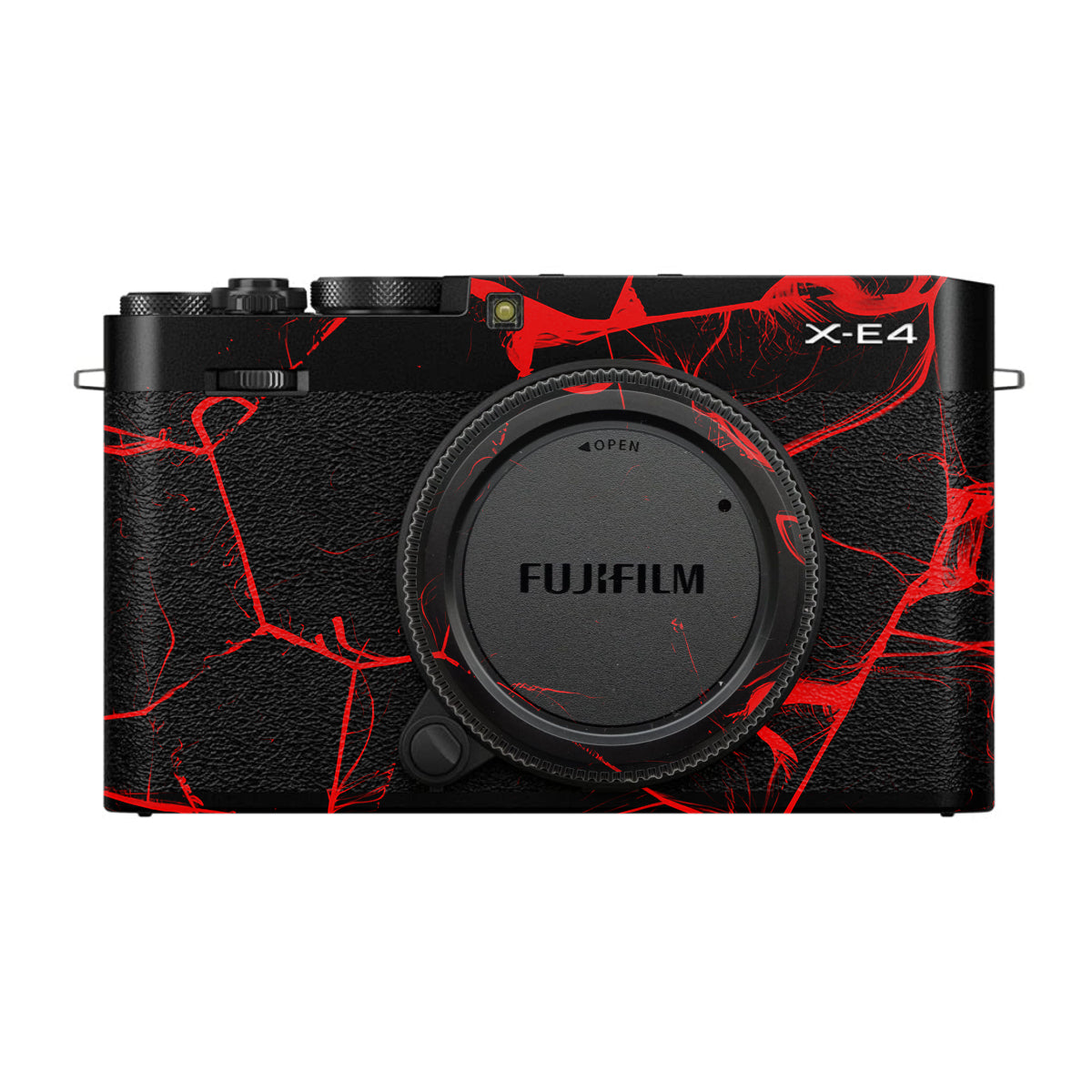 Red Neural Grid FujiFilm X-E4 Camera Skin