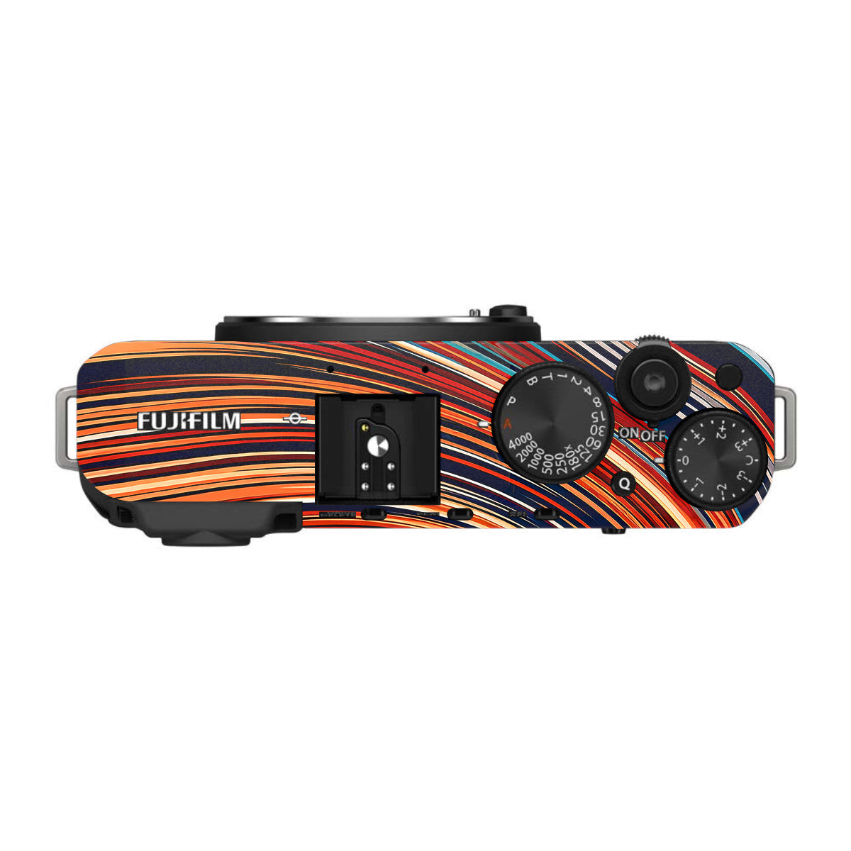 Retro Abstract Striped Swirl FujiFilm X-E4 Camera Skin