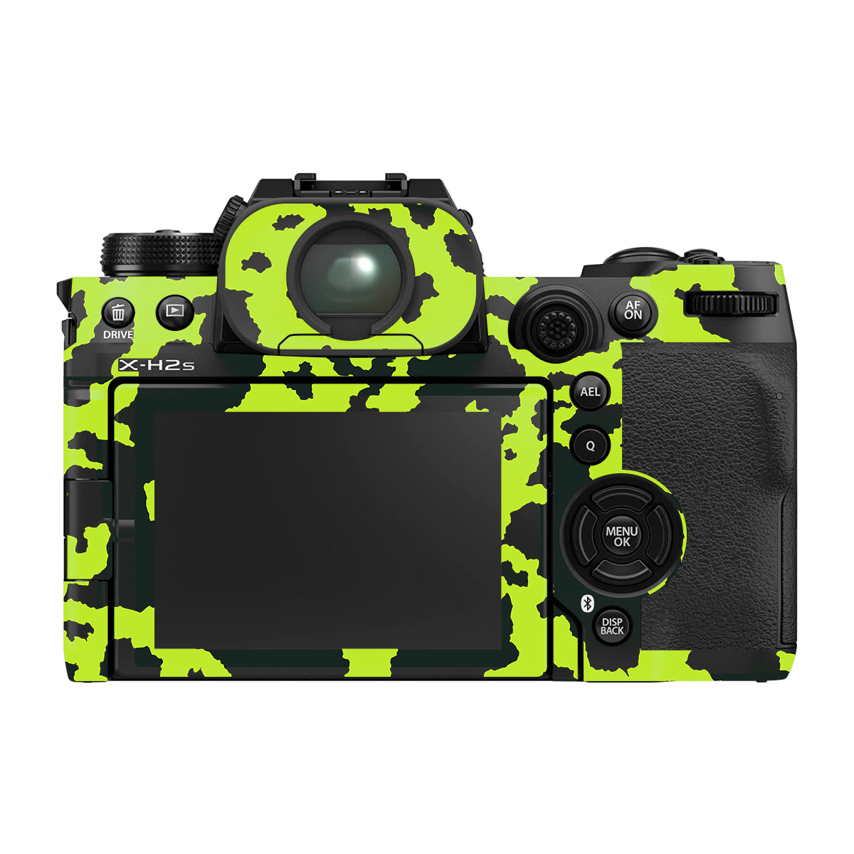 Neon Green Splatter Fujifilm X-H2 Camera Skin