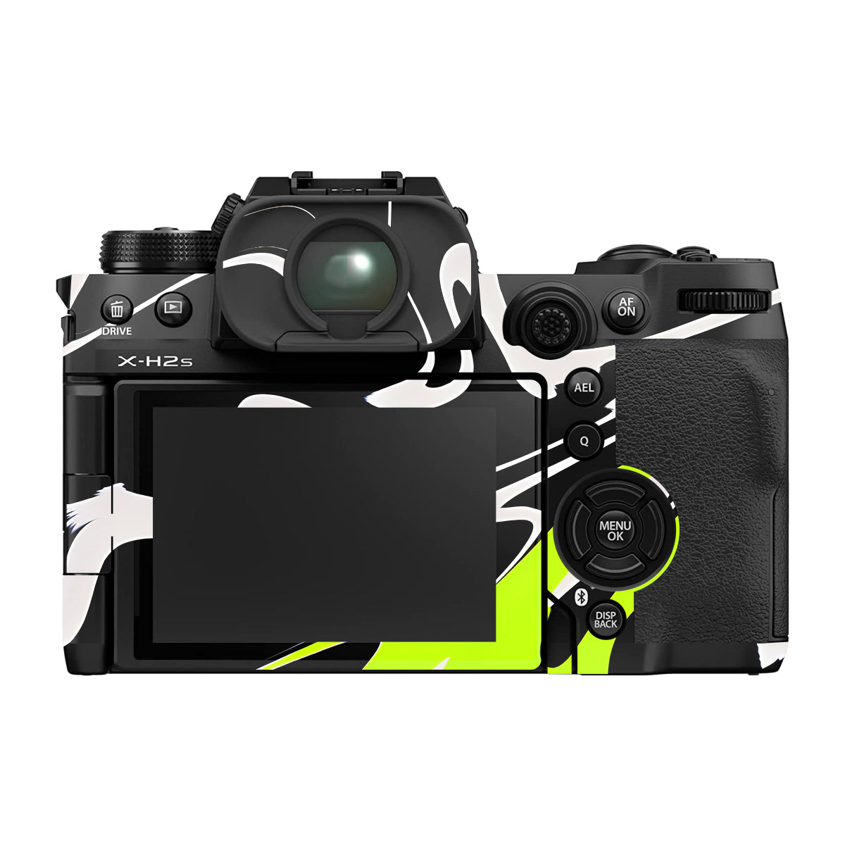 Neon Green and Black Pattern Fujifilm X-H2 Camera Skin