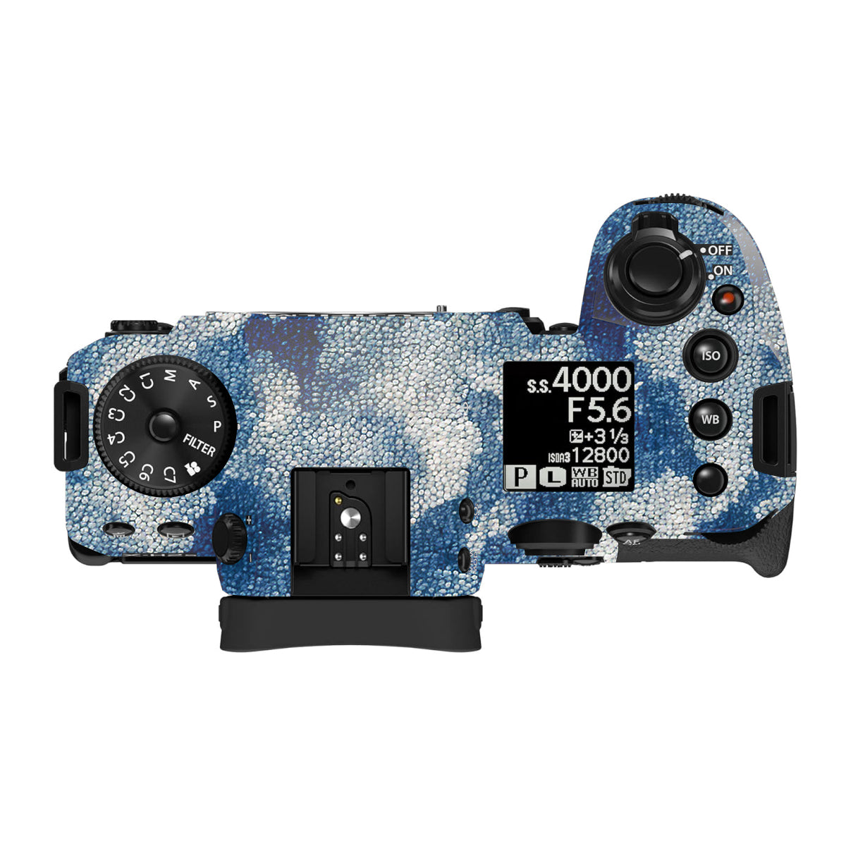 Blue Watercolor Fabric Fujifilm X-H2 Camera Skin
