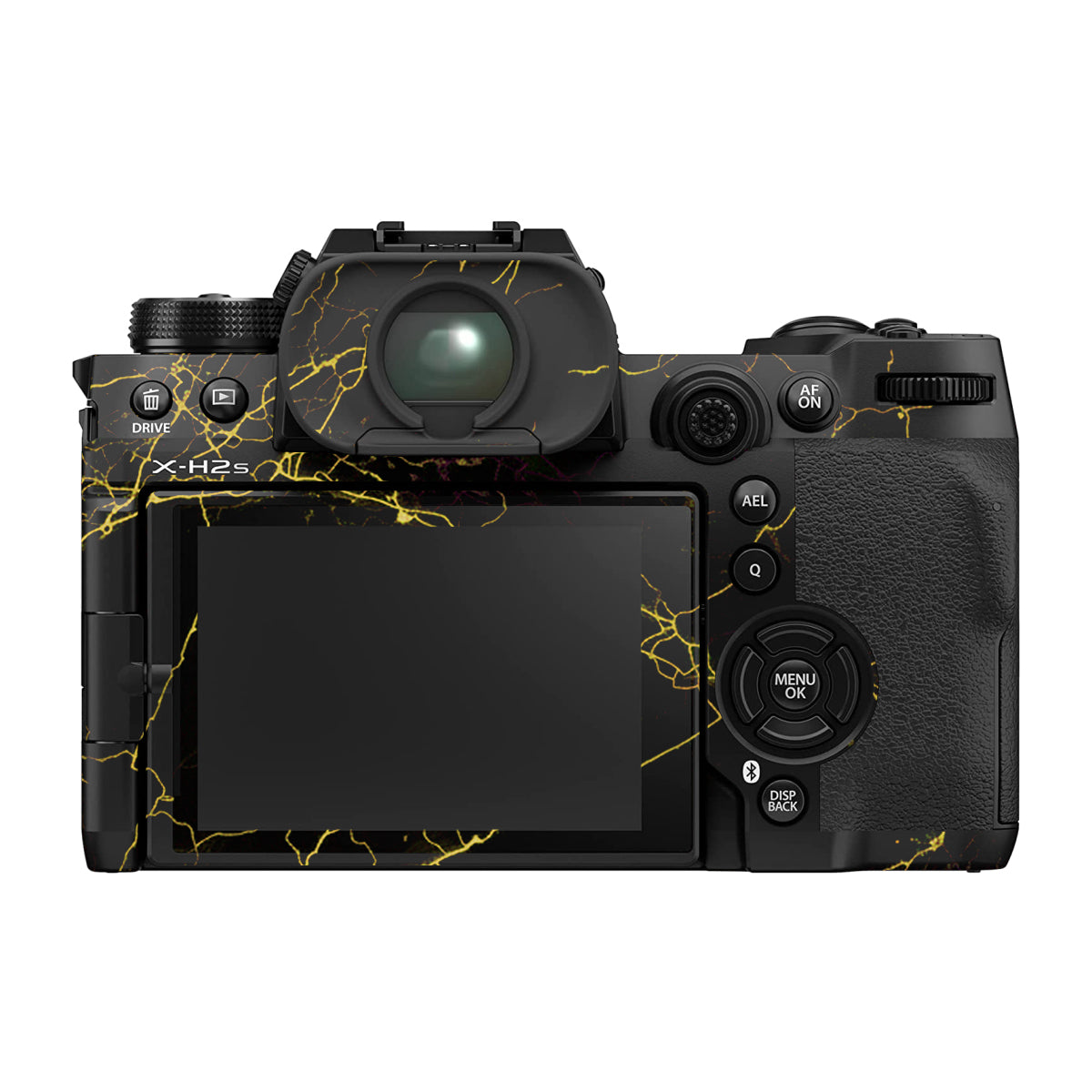 Electric Gold Veins Fujifilm X-H2 Camera Skin