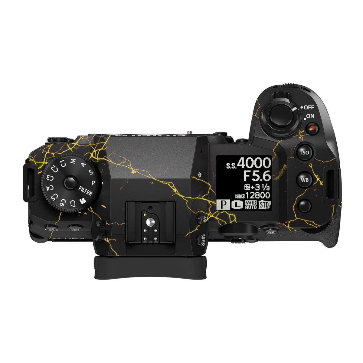 Electric Gold Veins Fujifilm X-H2 Camera Skin
