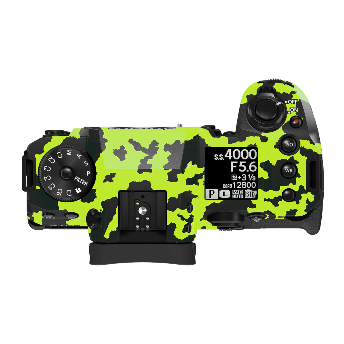 Neon Green Splatter Fujifilm X-H2S Camera Skin