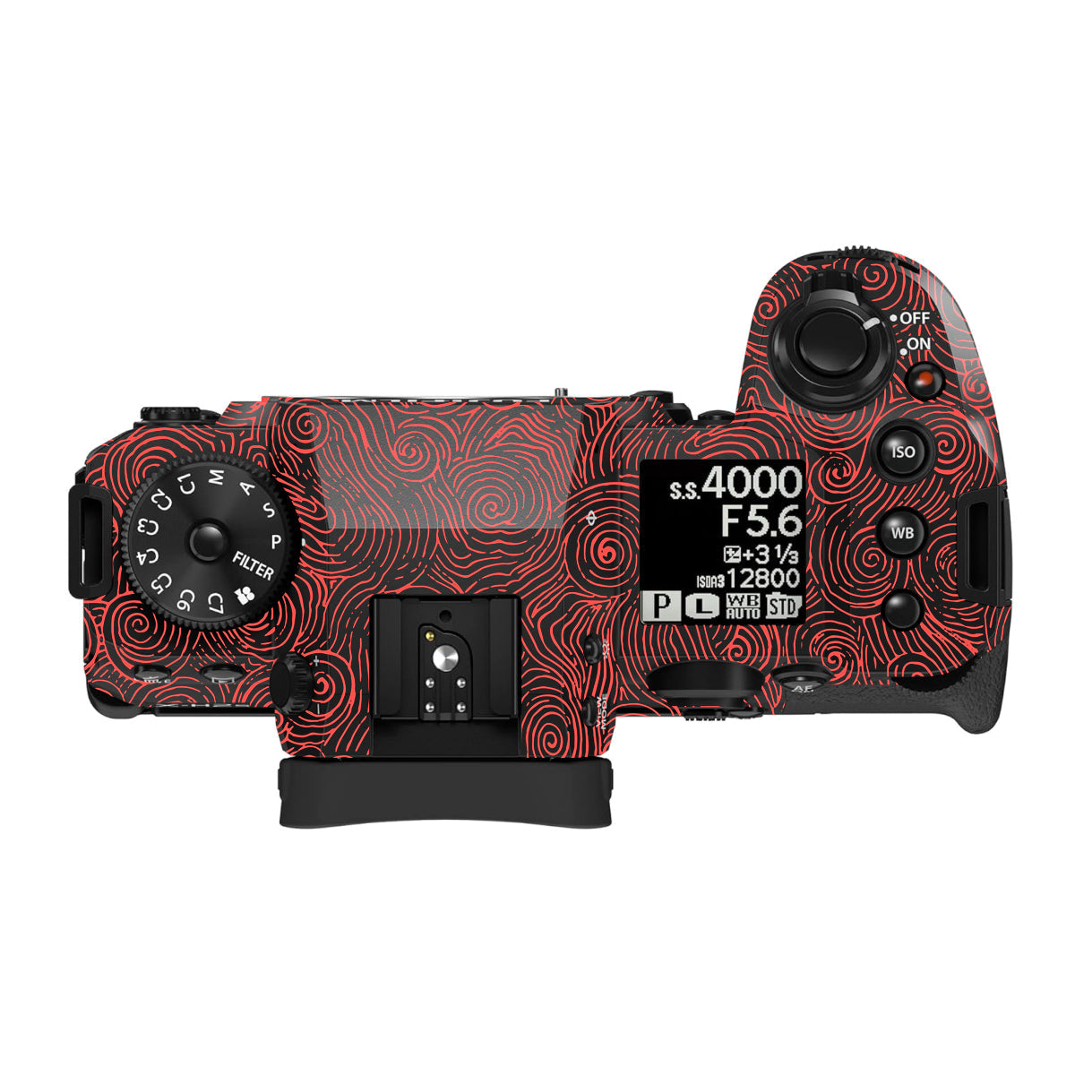 Red Spirals Fujifilm X-H2S Camera Skin