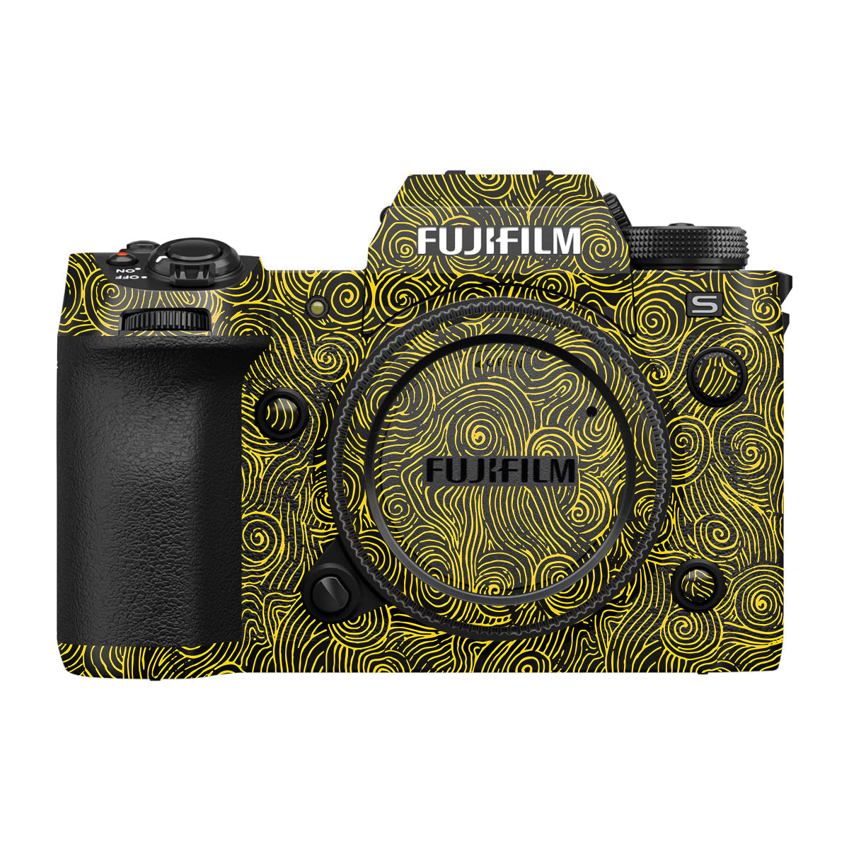 Yellow Spirals Fujifilm X-H2S Camera Skin