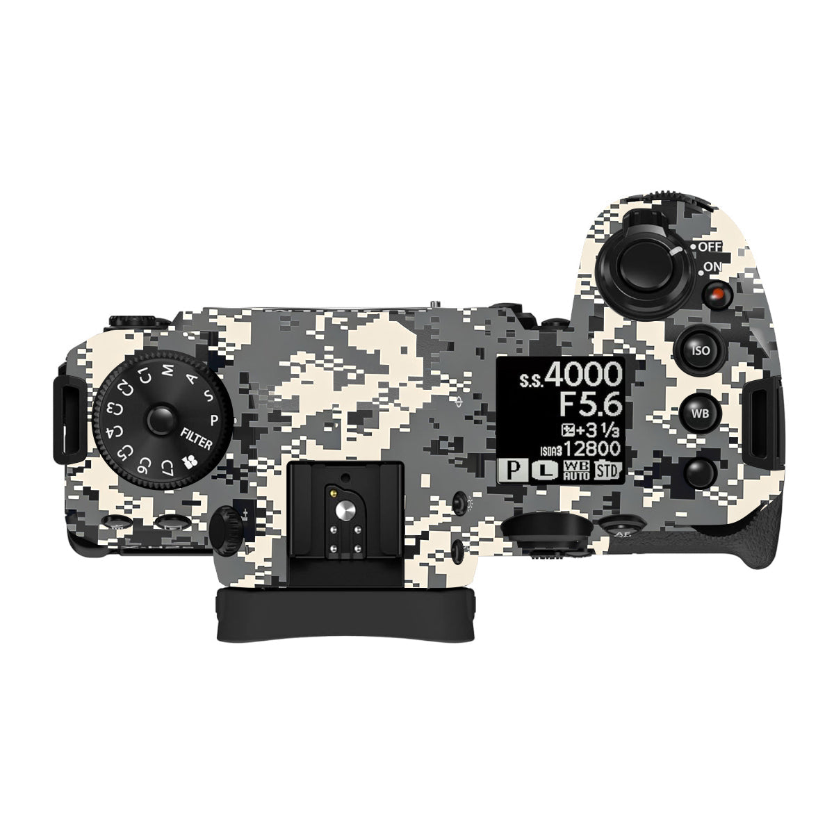 Grey Black Pixel Fujifilm X-H2S Camera Skin