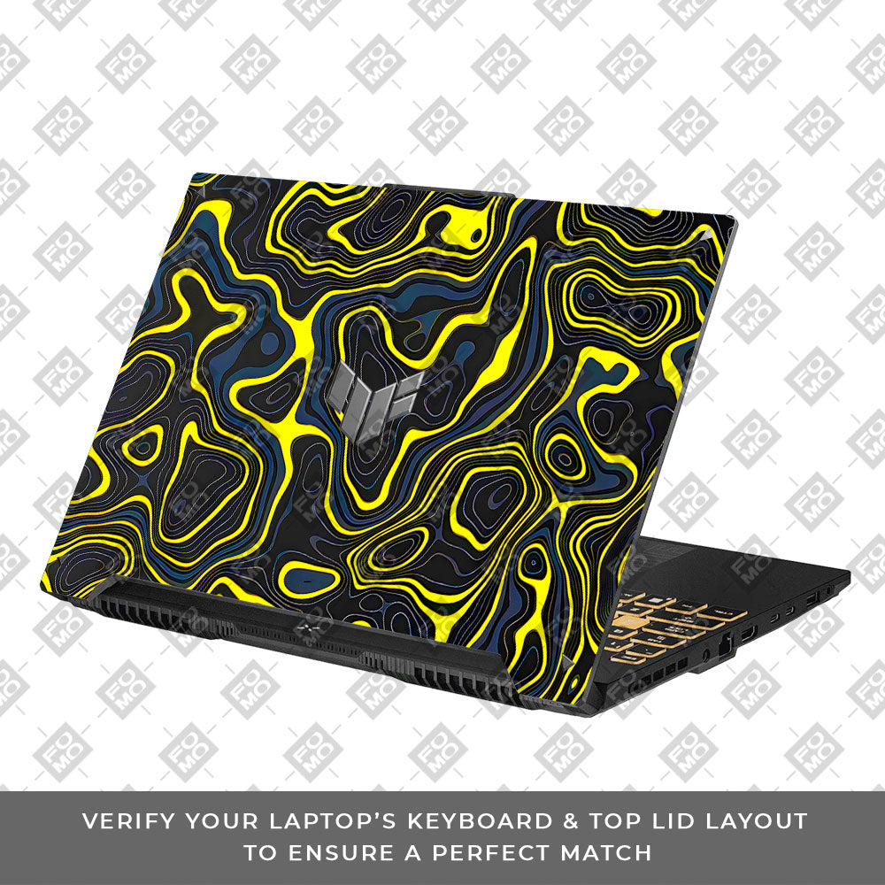 Neon Lava Contours Asus TUF F16 and A16 Laptop Skin