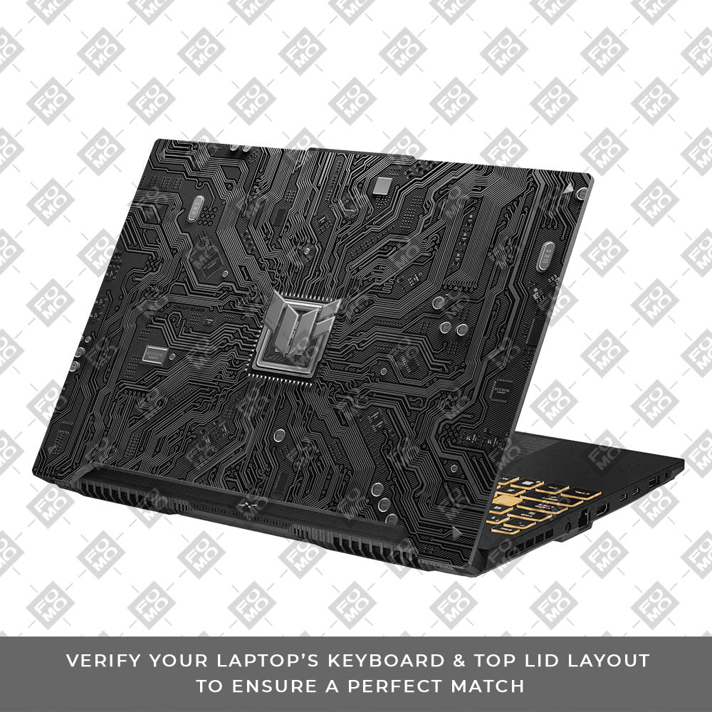 FOMO Circuit Dark Mode Asus TUF F16 and A16 Laptop Skin