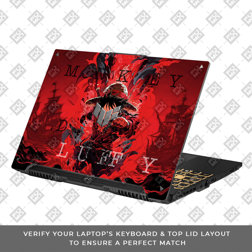 Red King Luffy Asus TUF F16 and A16 Laptop Skin