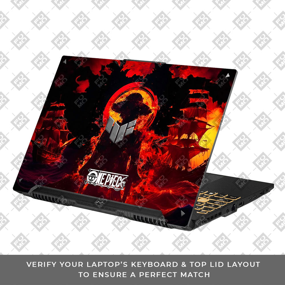 Luffy's Burning Tide Asus TUF F16 and A16 Laptop Skin