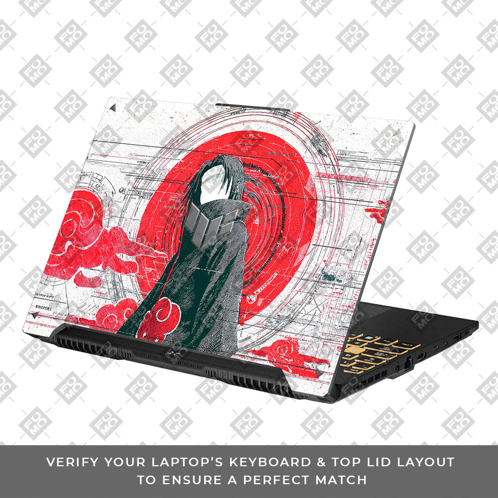 Itachi Uchiha Mark of the Akatsuki Asus TUF F16 and A16 Laptop Skin