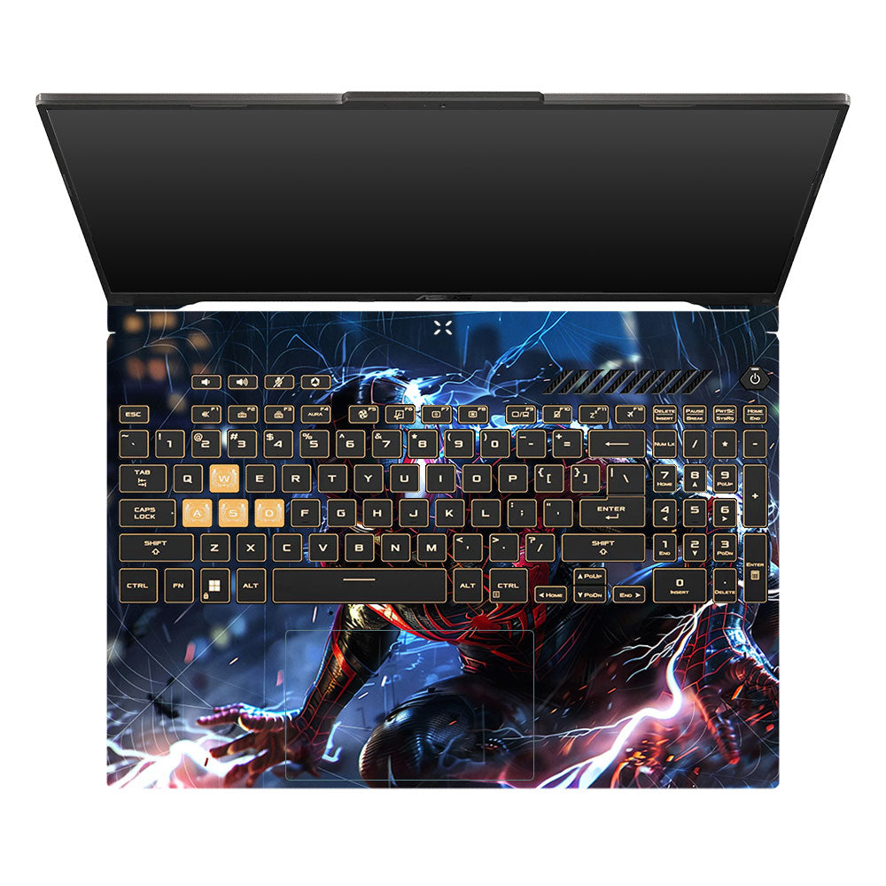 Miles Morales Shockwave Asus TUF Gaming F16 and TUF Gaming A16 3D Laptop Skin