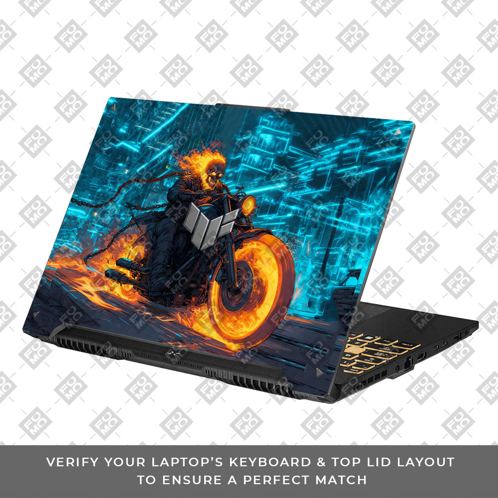 Hellfire Rider Asus TUF F16 and A16 Laptop Skin