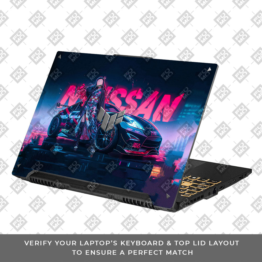 Neon Bloom Nezuko Racer Asus TUF F16 and A16 Laptop Skin