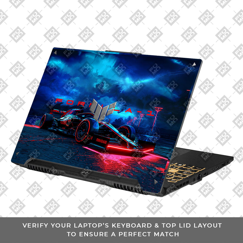 Fututristic Formula 1 Asus TUF F16 and A16 Laptop Skin