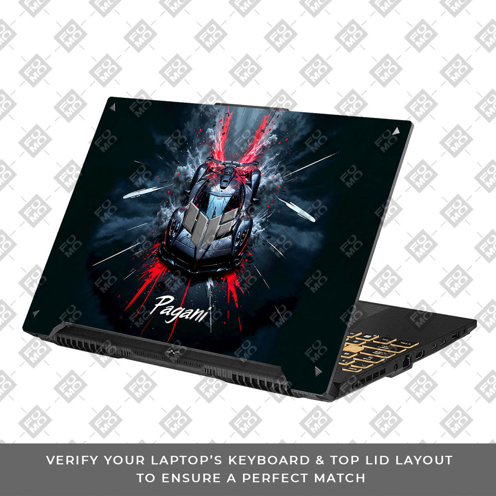 Pagani Midnight Impact Asus TUF F16 and A16 Laptop Skin