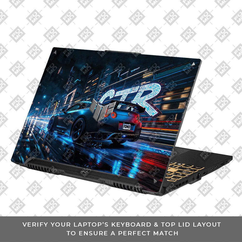 Neon GTR Nights Asus TUF F16 and A16 Laptop Skin