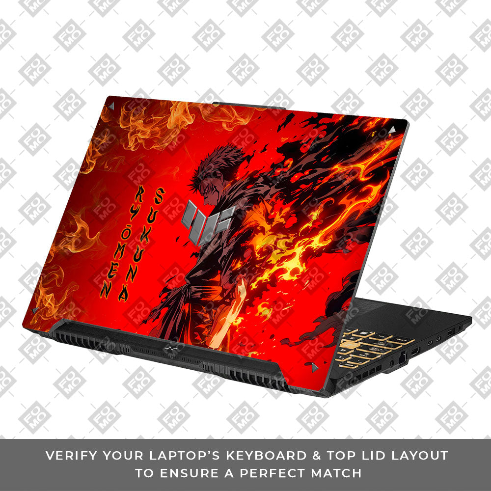 Ryomen Sukuna Lord of Curses Asus TUF F16 and A16 Laptop Skin